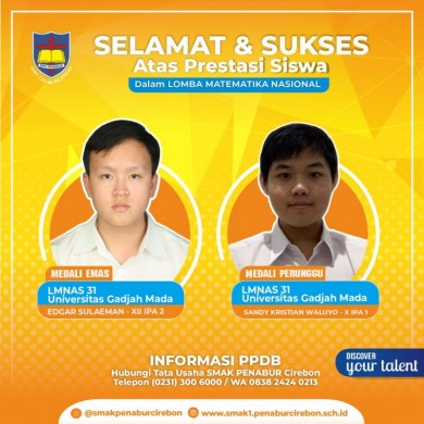 Tim Matematika SMAK Penabur Cirebon, Juara 2 Lomba Matematika Nasional, UGM 