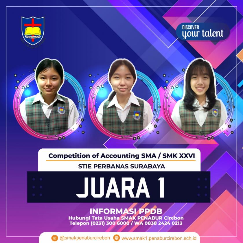 Tim Ekonomi Juara 1 Accounting Competition SMA / SMK XXVI se-Jawa & Bali oleh STIE Perbanas Surabaya