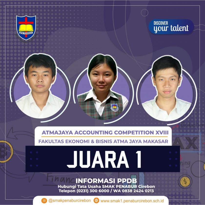 Tim Ekonomi SMAK Penabur Cirebon Juara 1 Atmajaya Accounting Competition XVIII 